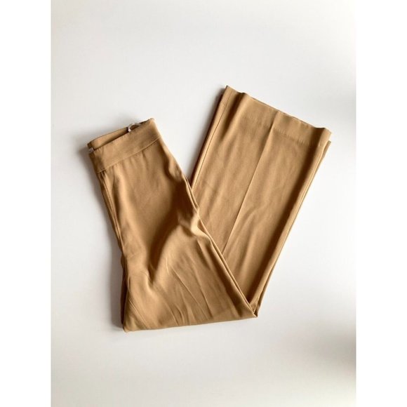 Aritzia Pants - Aritzia BABATON Lincoln Honey Brown Crepe Wide Leg Trousers Pants, Size 4